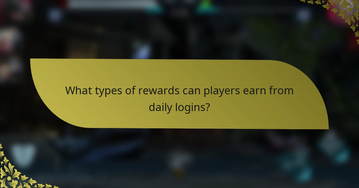 What types of rewards can players earn from daily logins?